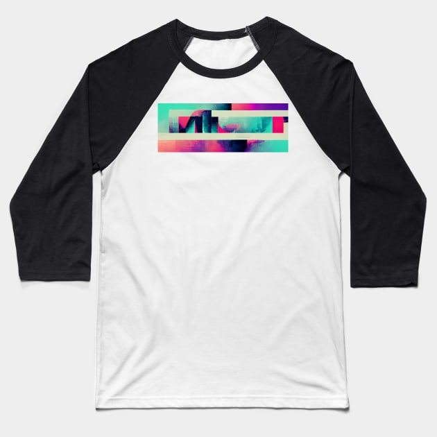 Glitchcore Design Baseball T-Shirt by endage